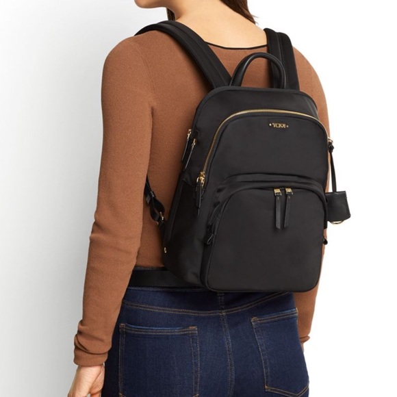 Tumi Voyageur Dori Backpack • Black Nylon • Compact 12″ Laptop - Picture 2 of 6